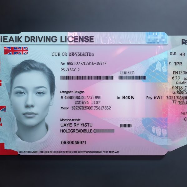 UK Driving License PSD Template V2