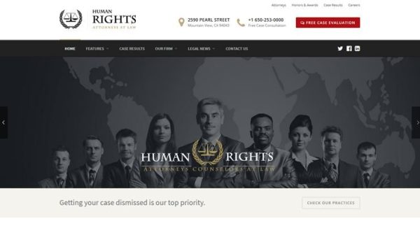 HumanRights Lawyer and Attorney WordPress Theme